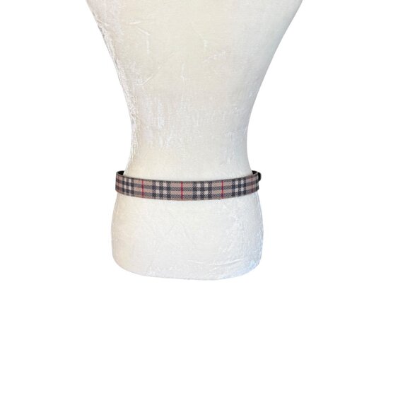 Absolutely Fresh plaid adjustable waist belt with silver buckle size M/L - Picture 3 of 7